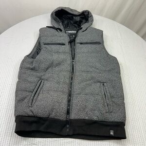 Machine Men's Charcoal Hooded Vest